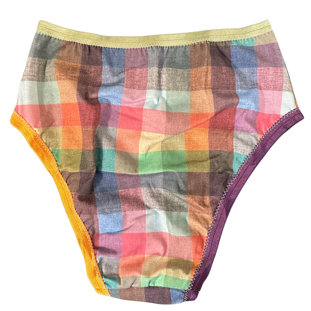 Multicolor Plaid High Rise Undies