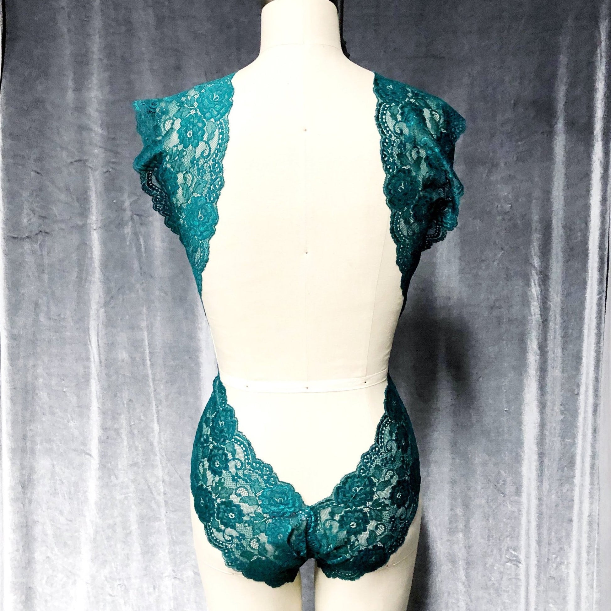 Set The Mood Padded Lace Bodysuit (Teal Green) · NanaMacs